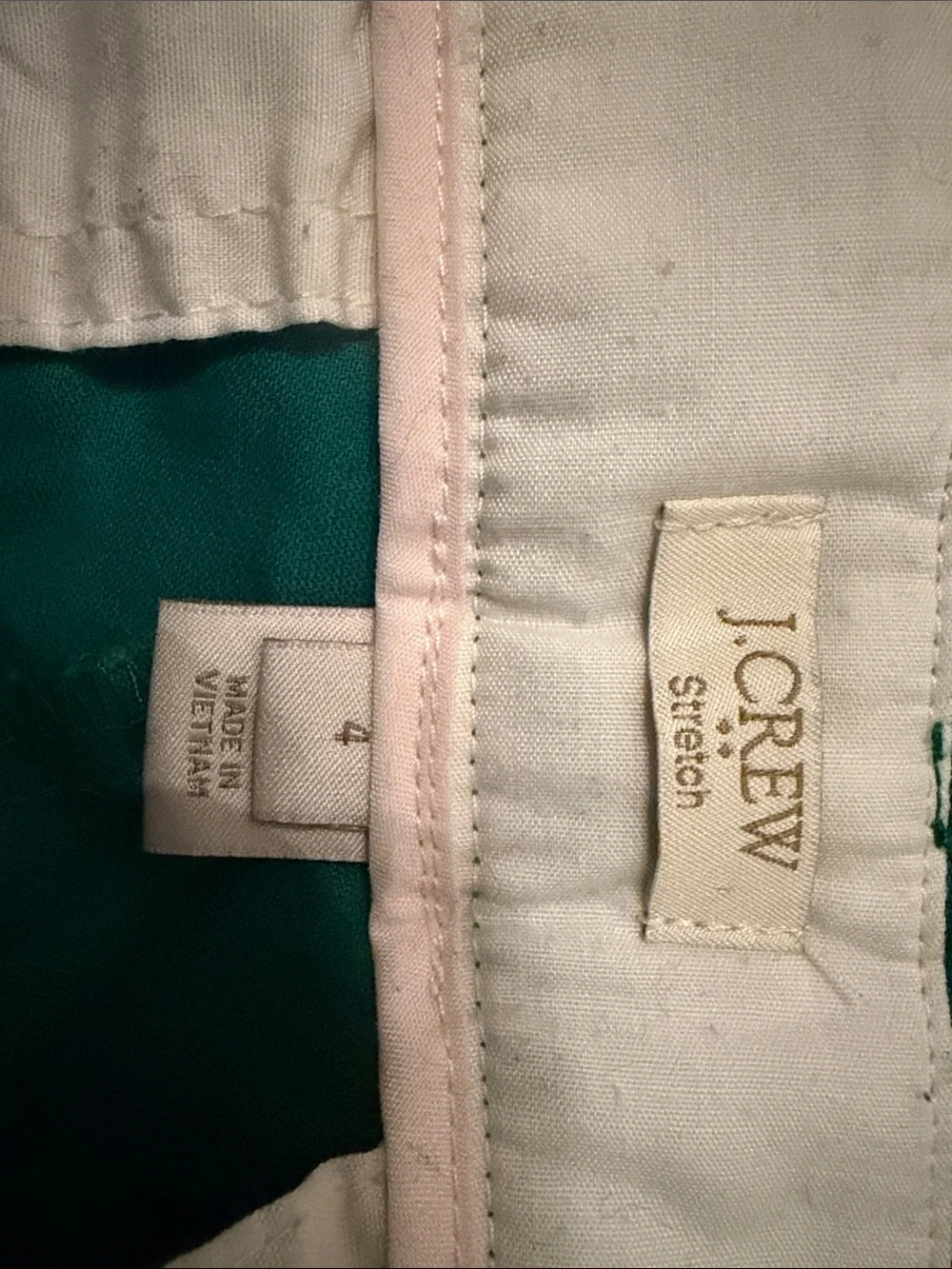 J. Crew Green Cropped Straight-Leg Pants